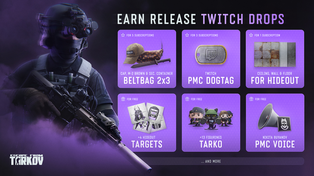 逃离塔科夫发布Twitch掉宝活动