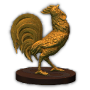 Golden rooster figurine