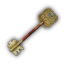 Rusted bloody key