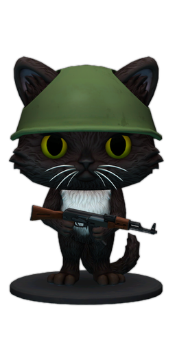 藏身处之猫玩偶