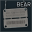 BEAR 两片式狗牌