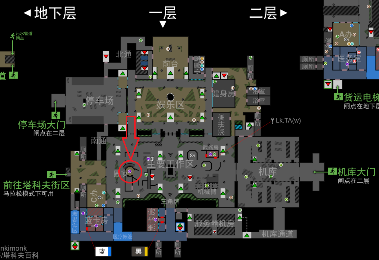 圆顶位置