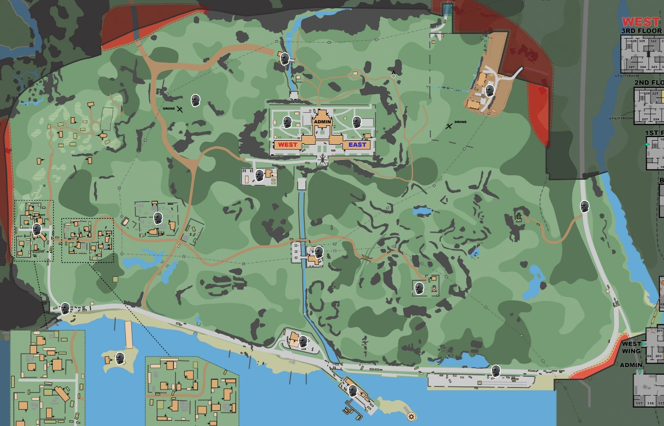 地图上标记的 scav 位置